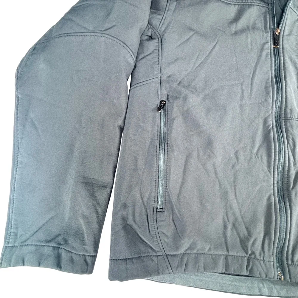 Tumi T-Tech Softshell Jacket Dark Gray Full Zip Fleece Lined Water Resistant M